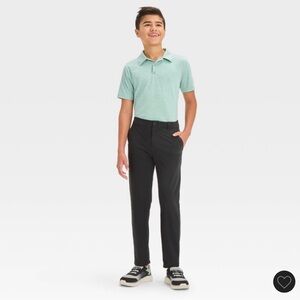 Boys' Golf Pants - All In Motion™ Black  Adjustable Waistband